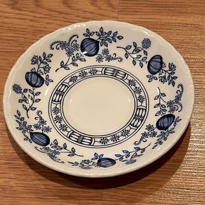 Vintage / Shabby Chic Blue Onion Enoch Wedgwood Blue Heritage Saucer Plate 2 pcs